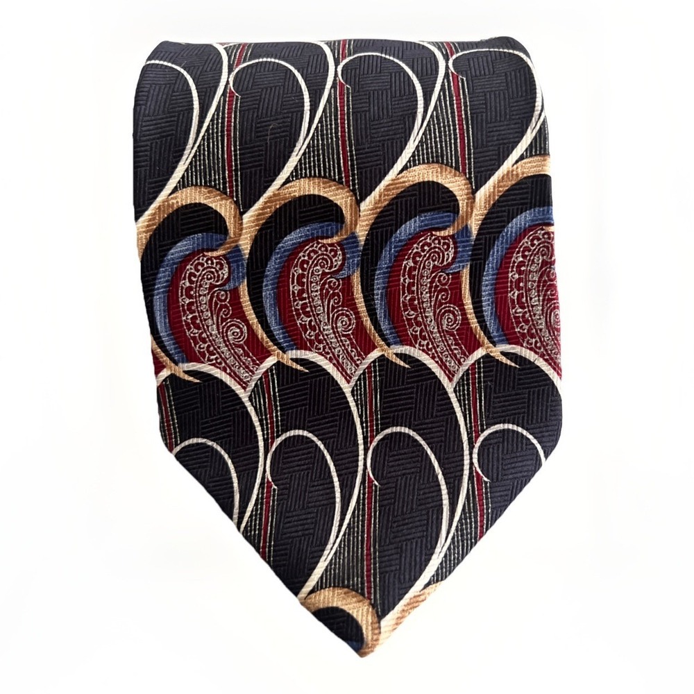 Monseiur Givenchy Tie 100% Imported Silk USA 4" Blade Career Formal Wedding EUC